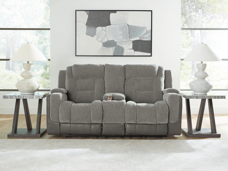 Mixed Motion - Power Reclining Loveseat With Console / Adjustable Headrest