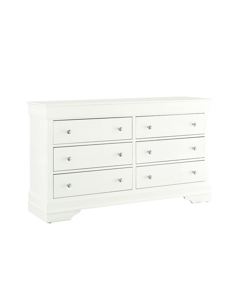 Pompei - 4 Piece Twin Bedroom Set (Bookcase Twin Bed, Dresser, Mirror And Nightstand) - White