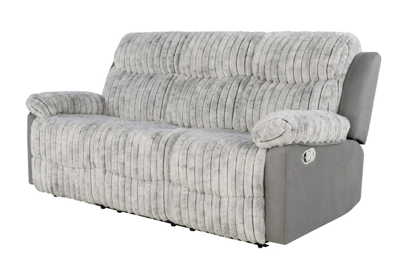 U6028 - 3 Piece Living Room Set (Reclining Sofa / Console Reclining Loveseat / Glider Recliner) - Gray