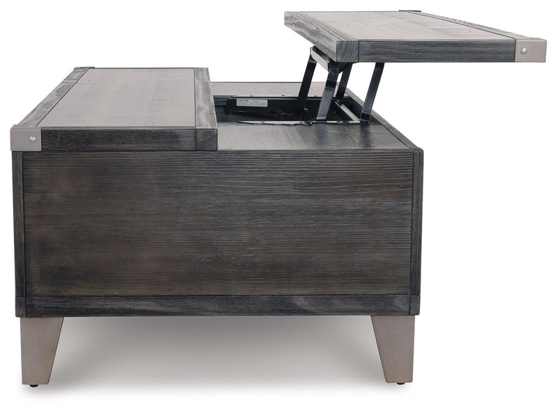 Todoe - Lift Top Cocktail Table - Dark Gray