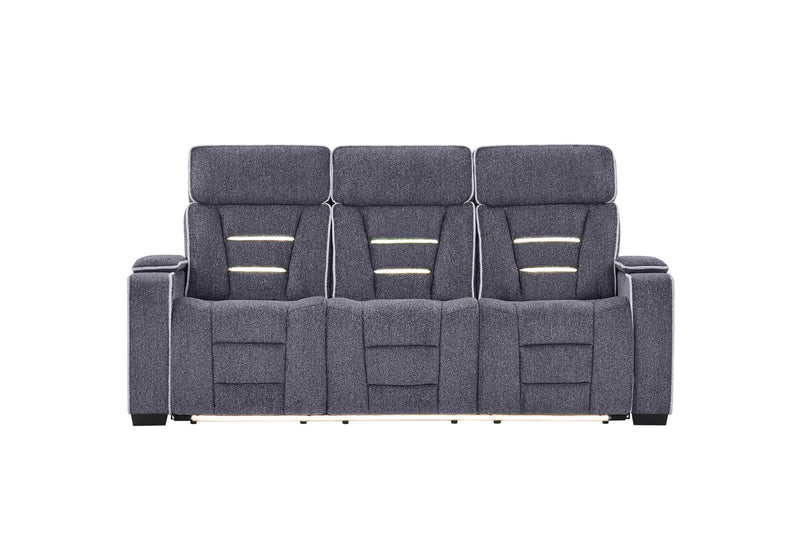 U1895 - P2 Reclining Sofa / Console Reclining Loveseat / Recliner - Dark Gray