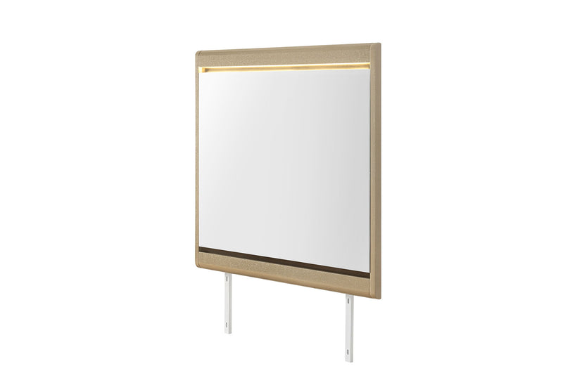 Genesis - Mirror With LED - Gold