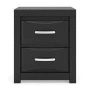 Stabotta - Two Drawer Night Stand - Black - Furniture Source (IA) 