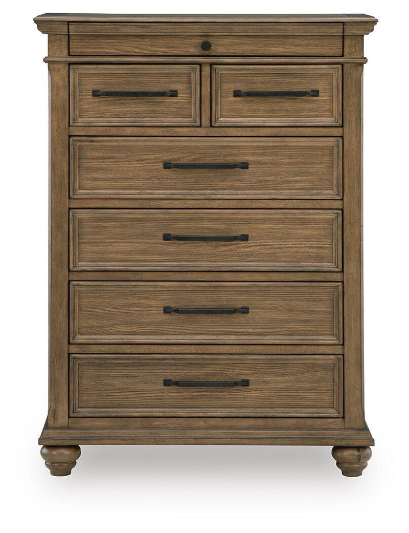 Karallin - Seven Drawer Chest - Medium Brown