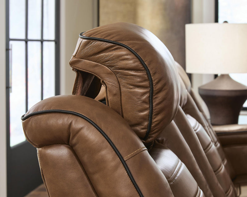 Gruaro - Power Recliner With Adjustable Headrest - Amber