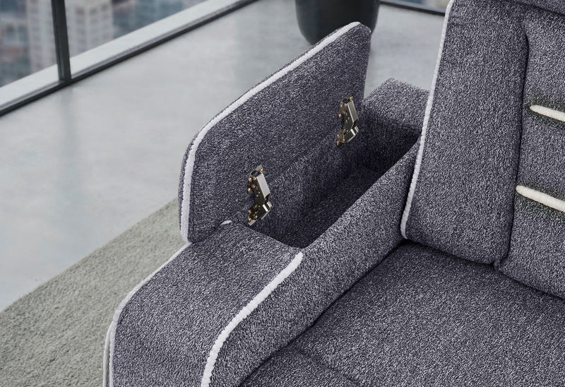 U1895 - P2 Recliner With IS And LED - Dark Gray