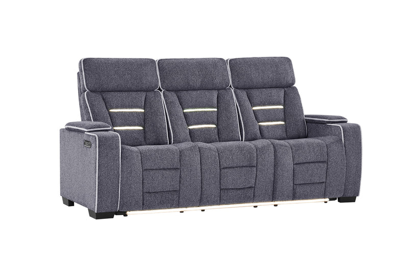 U1895 - P2 Reclining Sofa With IS And LED - Dark Gray