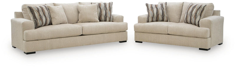 Lofwood - 2 Pc. - Sofa And Loveseat - Oatmeal