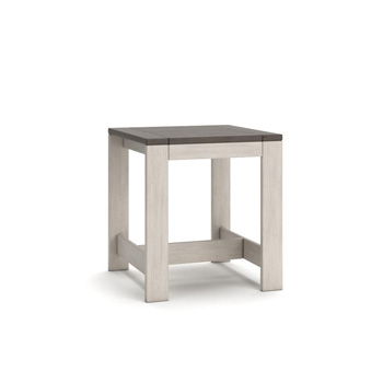 Vista Highlands - Square End Table - Brown / White - Furniture Source (IA) 