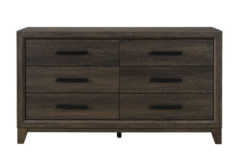 Harmony - 5 Piece Full Bedroom Set (Bed, Dresser & Mirror, Nightstand, Chest) - Dark Brown