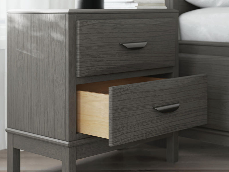 Mazing - Two Drawer Night Stand - Gray - Furniture Source (IA) 
