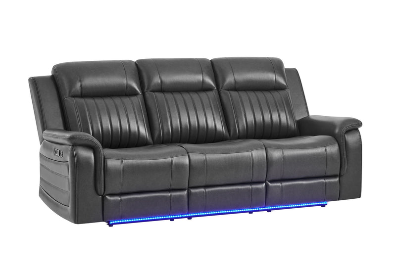 U8879 - 3 Piece Living Room Set (Sofa, Loveseat, Chair) - Charcoal