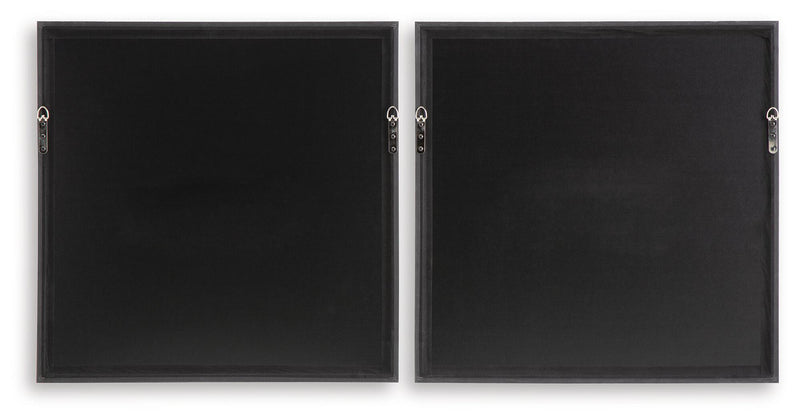 Dirkgrove - Wall Art Set (Set of 2) - Black / White / Brown