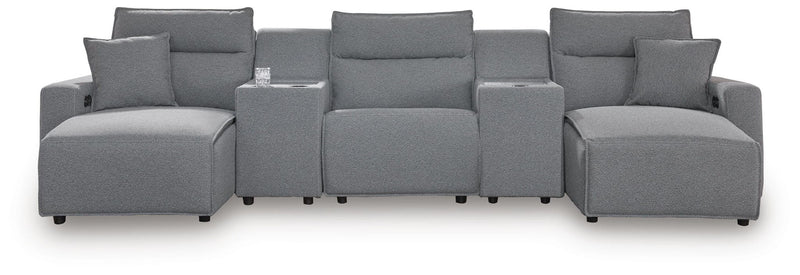 Modmax II - Reclining Sectional - Salt And Pepper
