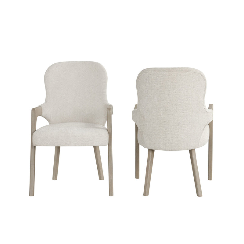Gwendolyn - Upholstered Arm Chair (Set of 2) - Cerused Taupe