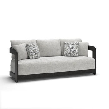 Salina Bay - Sofa With Cushion - Black / Gray - Furniture Source (IA) 
