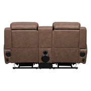 Carrow - Loveseat With Power Headrest, Footrest & Cooler, Massage, Stereo - Brown - Furniture Source (IA) 