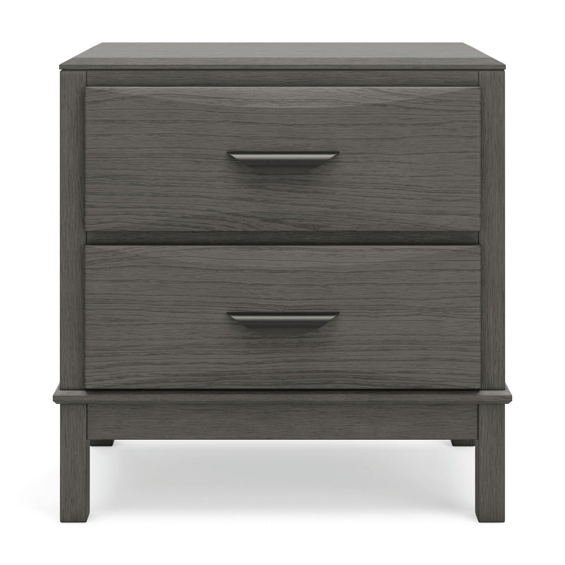 Mazing - Two Drawer Night Stand - Gray - Furniture Source (IA) 