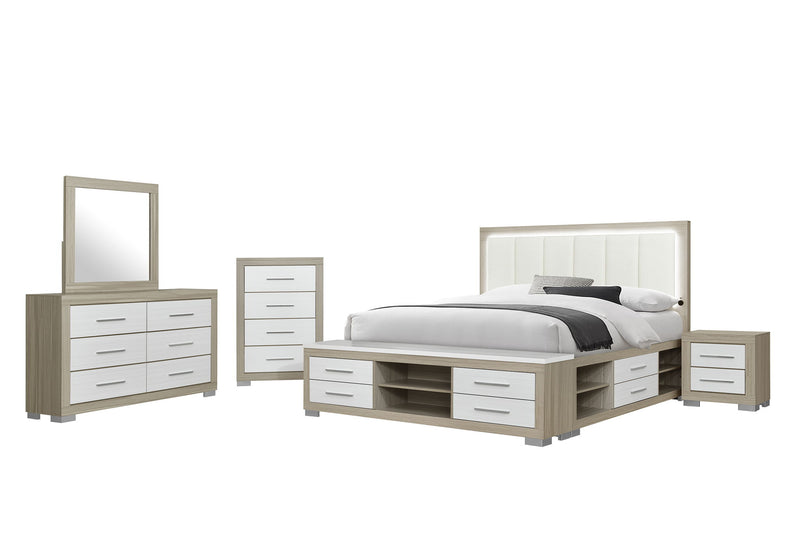 Emma - Nightstand - Natural / White