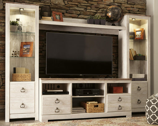 Willowton - Entertainment Center With Fireplace Option - Furniture Source (IA) 