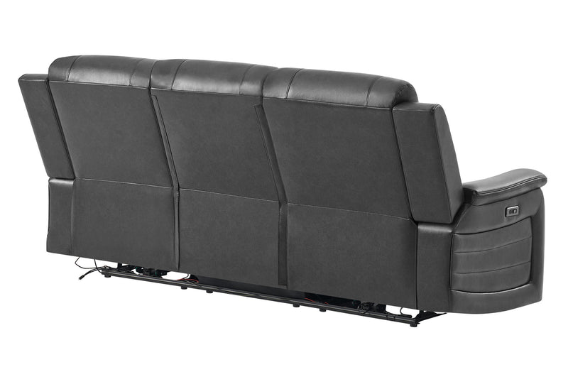U8879 - Power Reclining Sofa With LED And Global Surround System - Charcoal